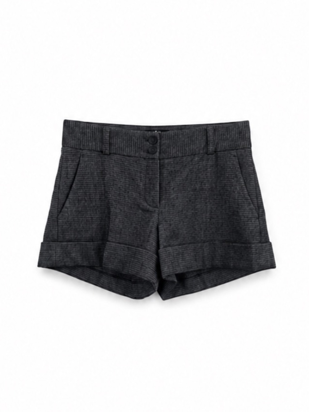 Theory “Hammish Maze” Brown Tweed Cuffed Wool Blend Shorts Size 6 EUC!